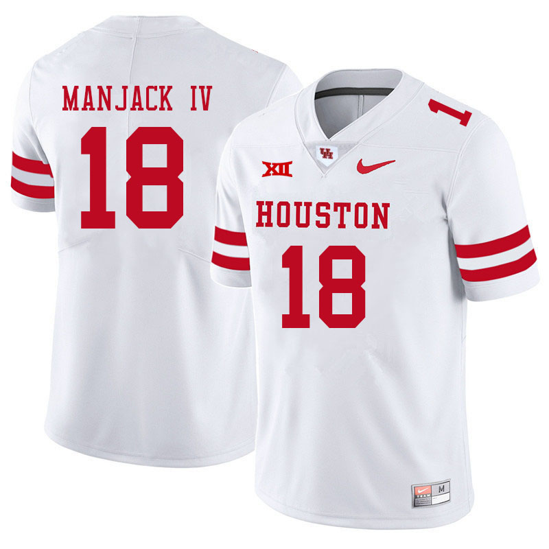 Men-Youth #18 Joseph Manjack IV Houston Cougars College Big 12 Conference Football Jerseys Sale-Whit